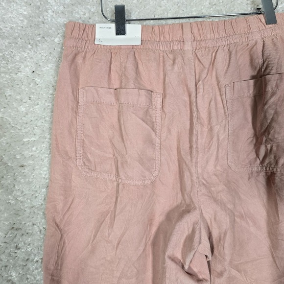 American Eagle Joggers Womens Large Pink Corduroy‎ Stretch Drawstring Pull On - Picture 5 of 15